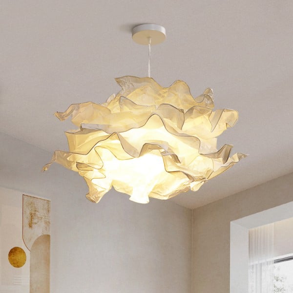 Pendant Light Parchment Cloud Shade LED Dimmable Nordic Living Room Bedroom