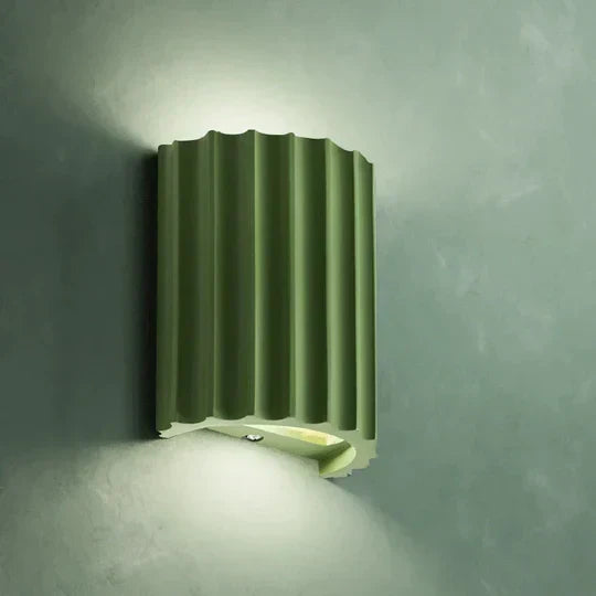 Wall Sconce Fluted Resin G9 Half Cylinder Modern Hallway Stairway Bedroom