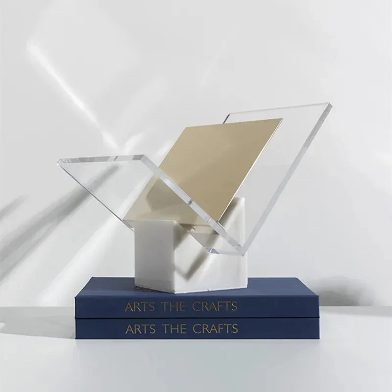 Marble and Acrylic File Holder Desk Magazine Organiser