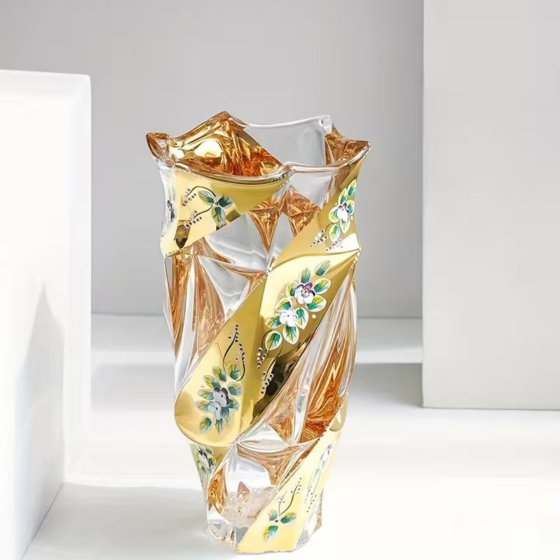 Faceted Floral Vase