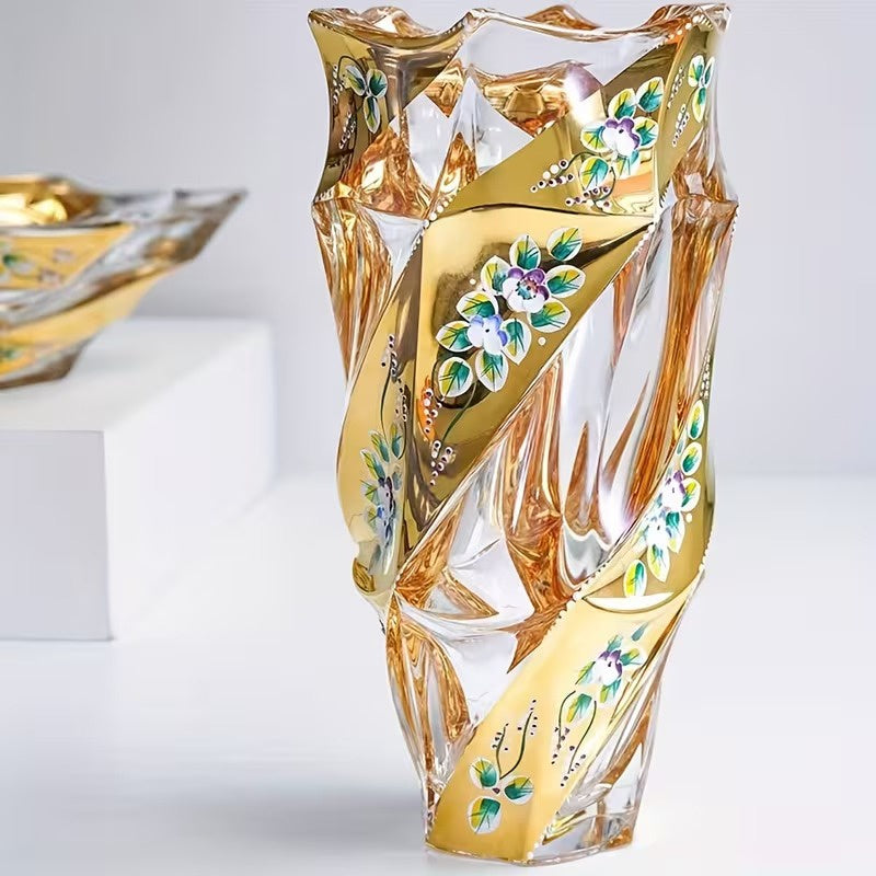 Faceted Floral Vase