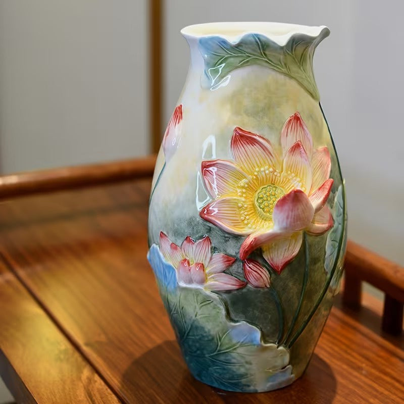 Floral Textured Vase