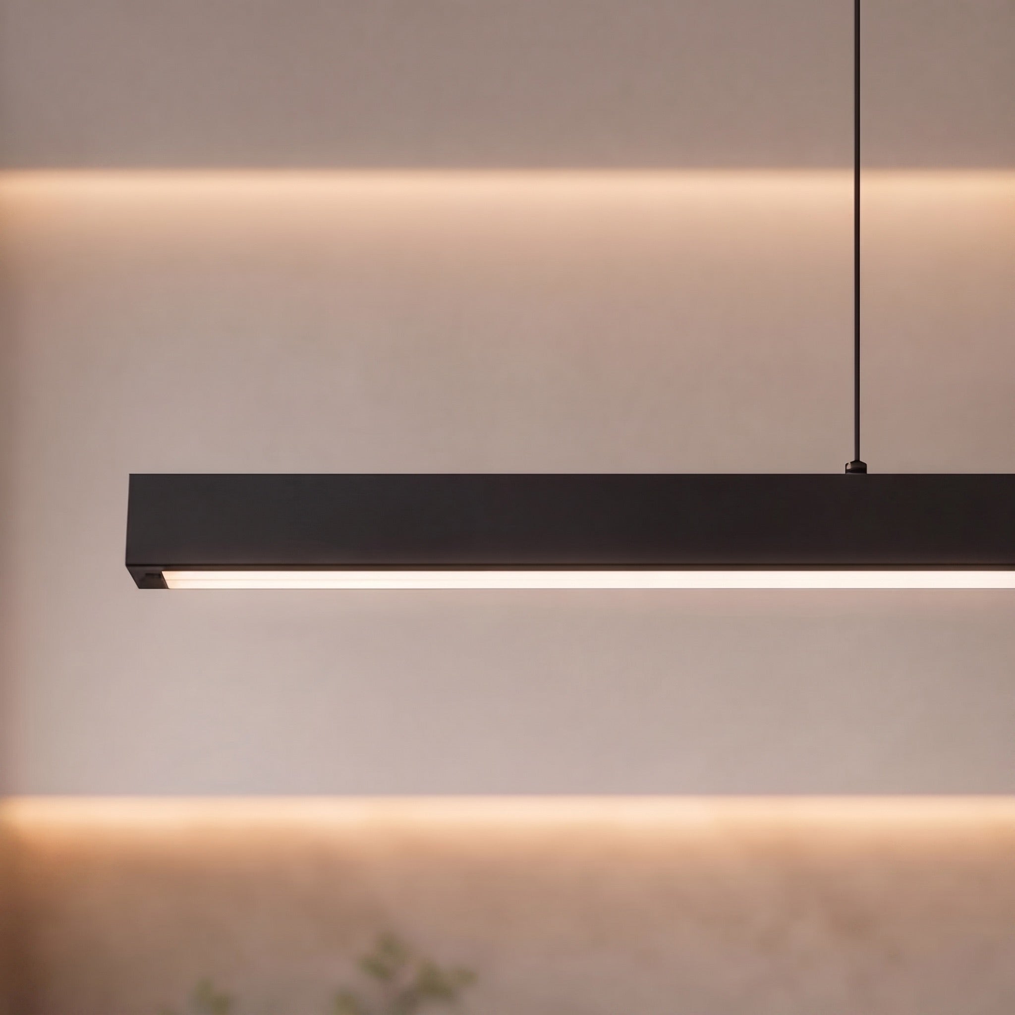 Linear LED Kitchen Island Pendant Light with Adjustable Drop