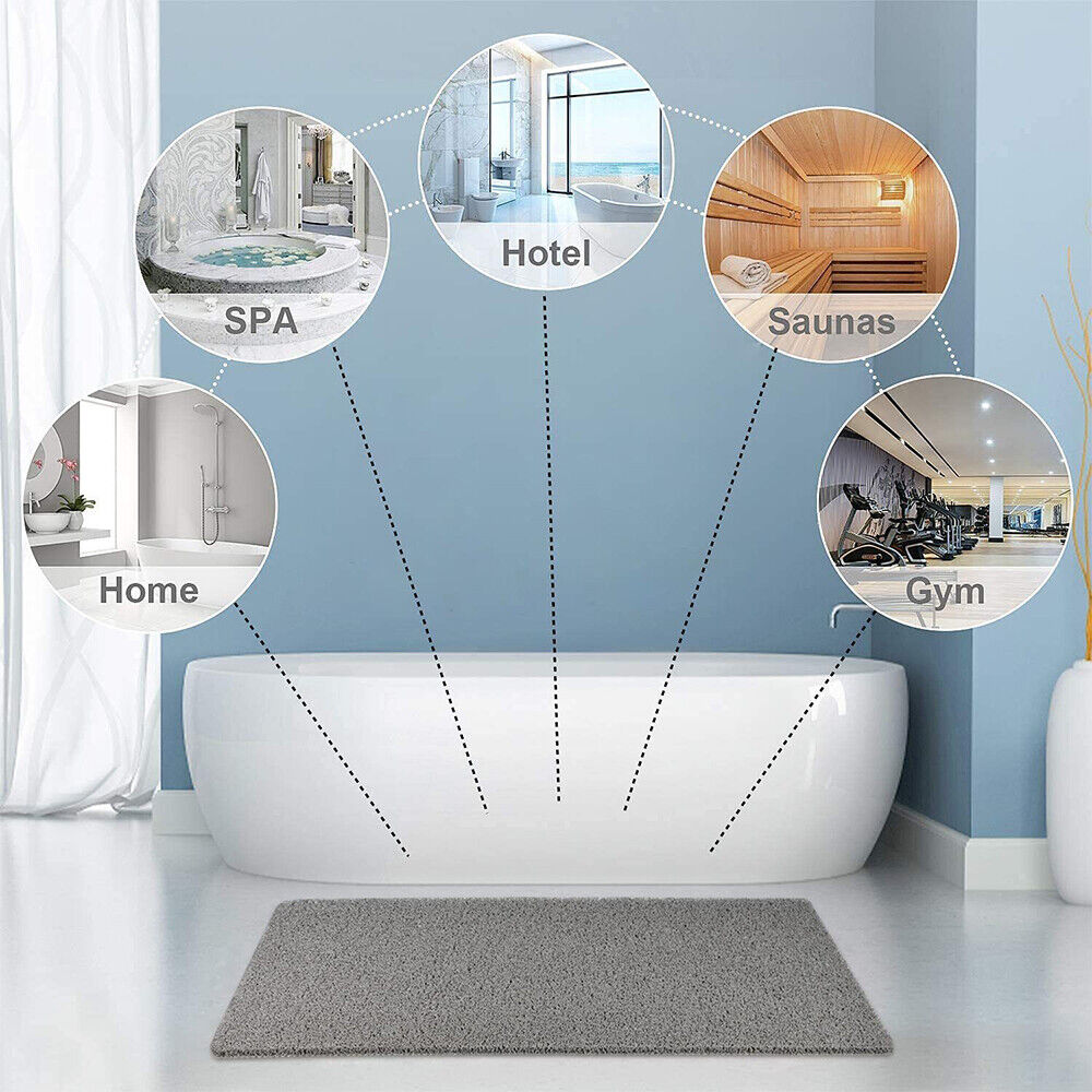 Shower Mat Non Slip Loofah Texture Quick Dry Bathroom Bath Tub Shower Floor