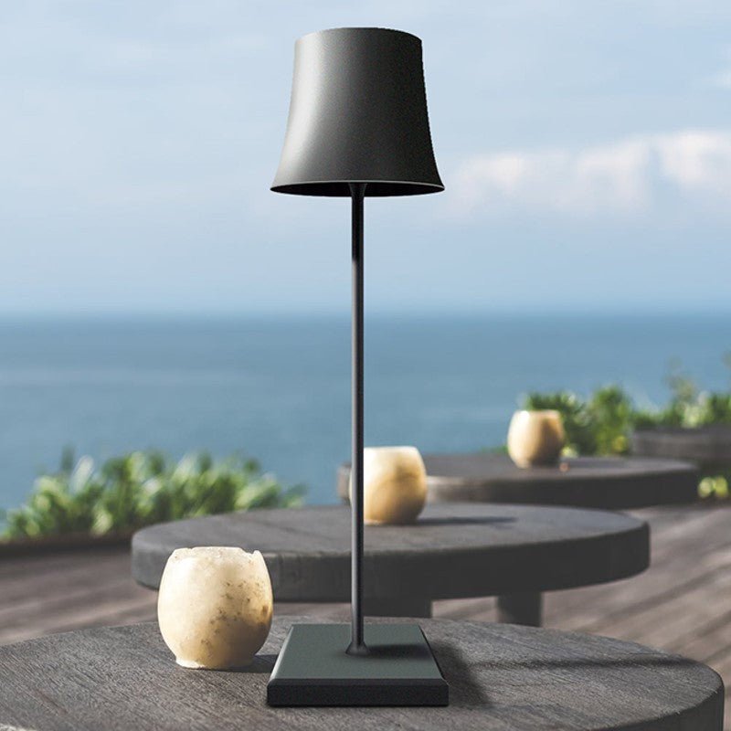 Cordless Touch Lamp Metal Bell Shade Rechargeable USB Power Bank Dimmable Bedside Living Room