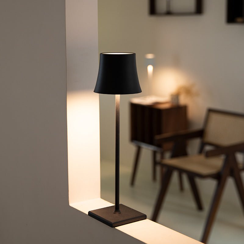 Cordless Touch Lamp Metal Bell Shade Rechargeable USB Power Bank Dimmable Bedside Living Room