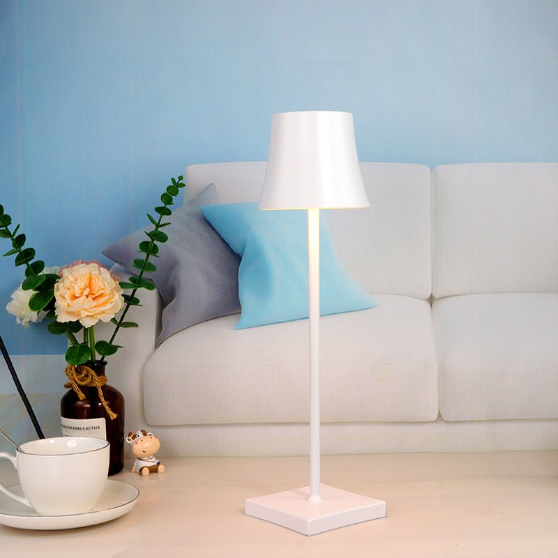 Cordless Touch Lamp Metal Bell Shade Rechargeable USB Power Bank Dimmable Bedside Living Room