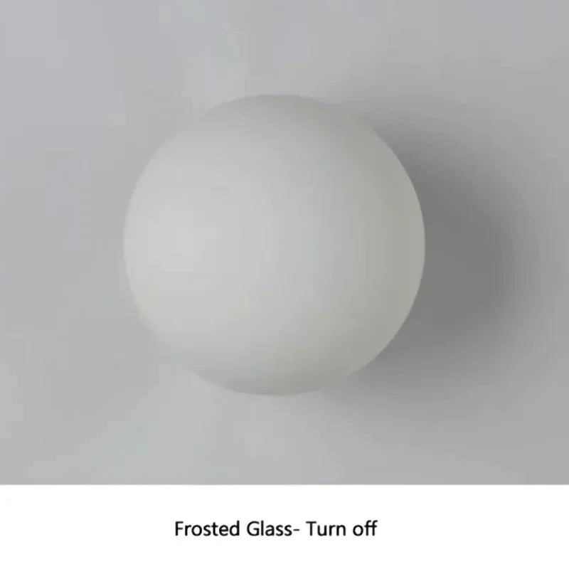 Glass Globe Ceiling Light G9 with Gold Base 12 cm