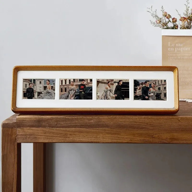Solid Wood Multi Aperture Picture Frame for 3 or 4 Photos