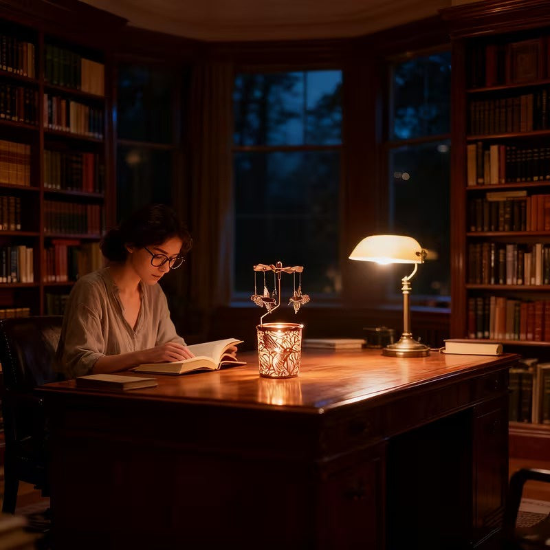 Rotating Bird Candle Holder