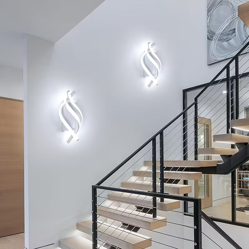 Spiral Band Wall Light Fixture