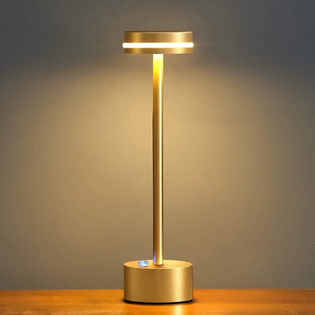 Rechargeable Table Lamp Slim Aluminium Disc Head USB-C Touch Dimmable 4000 mAh Restaurant Bar Desk
