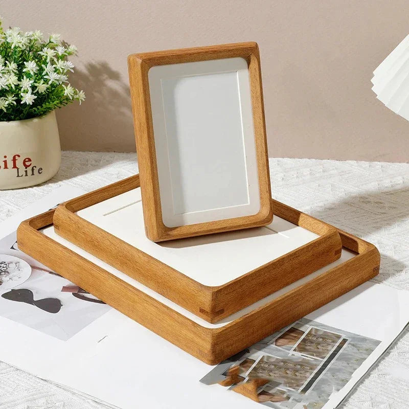 Solid Wood Photo Frame Rounded Corners with Bamboo Back