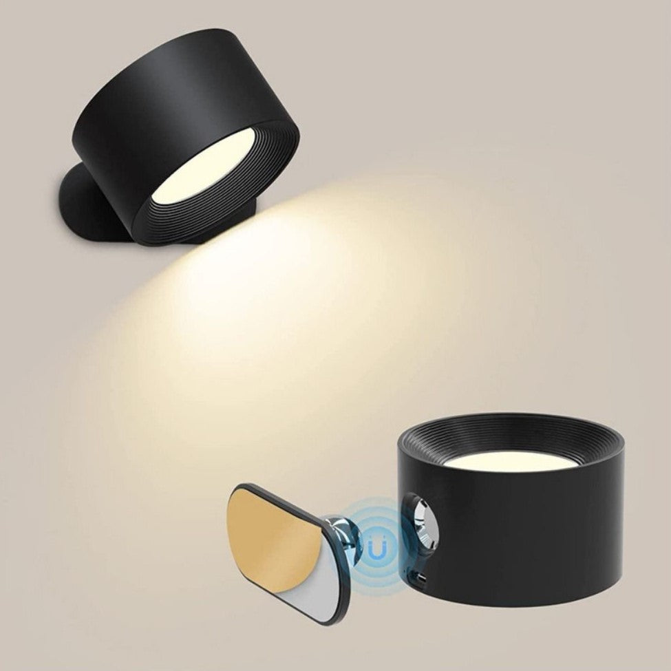 Wireless Wall Sconce Rechargeable LED Magnetic 360 Rotating Dimmable Reading Light