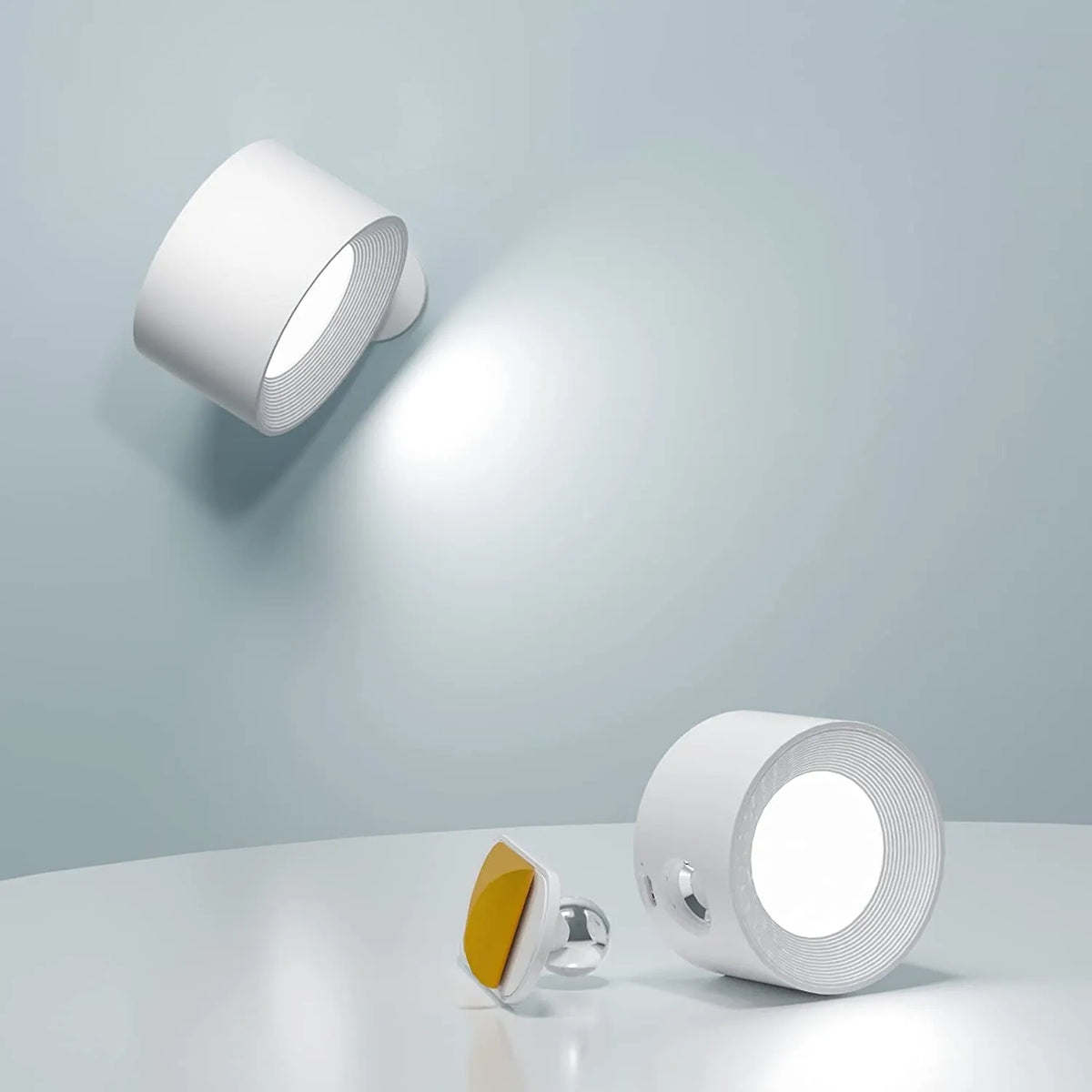 Wireless Wall Sconce Rechargeable LED Magnetic 360 Rotating Dimmable Reading Light