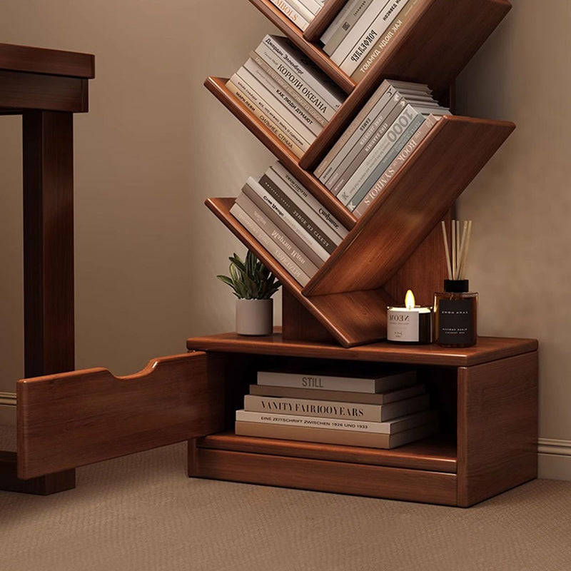 Bookshelf Narrow Tall 6 8 10 12 Tier Wooden Bookcase Storage Home Office Living Room