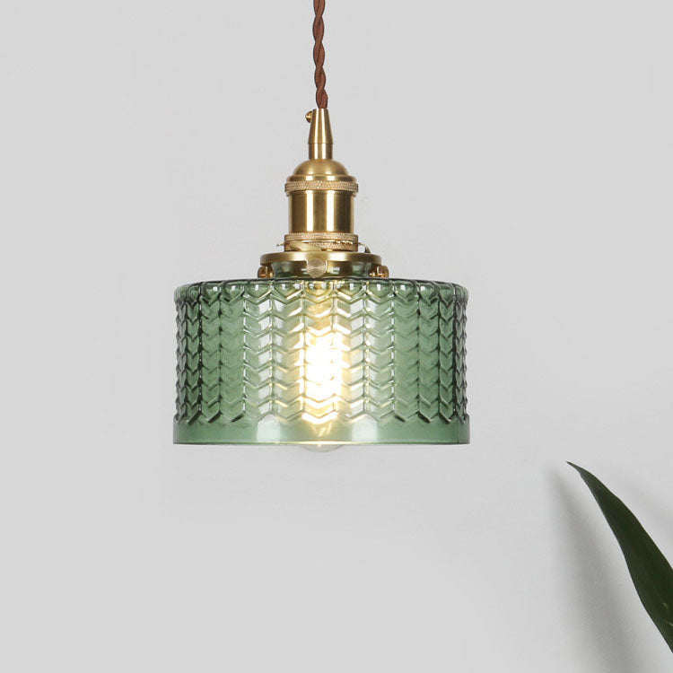 Pendant Light Brass Glass Jar Japanese Traditional Kitchen Island Dining Living Room