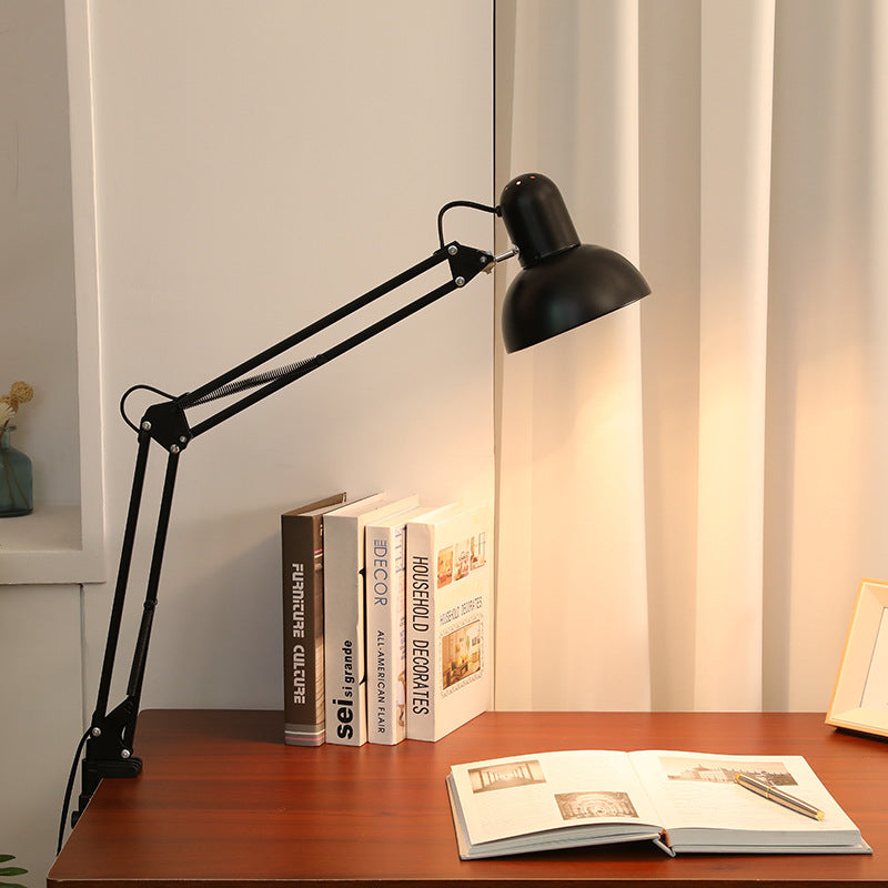 Table Lamp Clip On Retractable Long Arm Adjustable Bedside Desk Reading Light