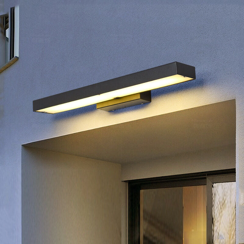 Outdoor Wall Light LED Motion Sensor Stainless Steel Rectangular Patio Garden Entryway