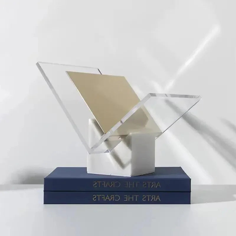 Marble and Acrylic File Holder Desk Magazine Organiser