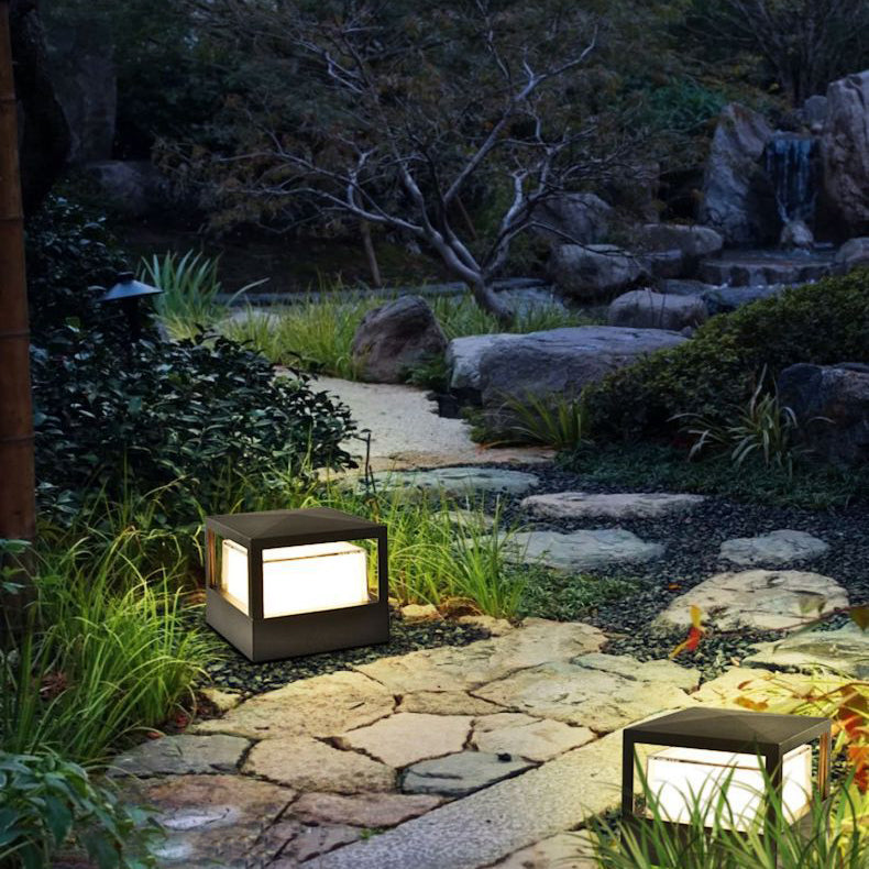 Garden Light Outdoor LED Aluminium Cylinder Bollard Waterproof Lawn Landscape Path Patio