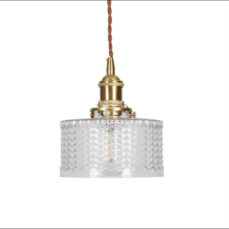 Pendant Light Brass Glass Jar Japanese Traditional Kitchen Island Dining Living Room