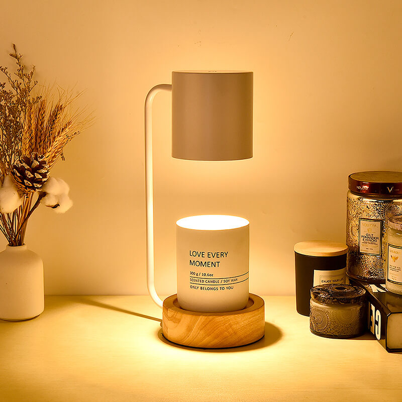 Table Lamp Wood Melting Wax Dimmable Timer Japanese Bedside Bedroom Study Night Light