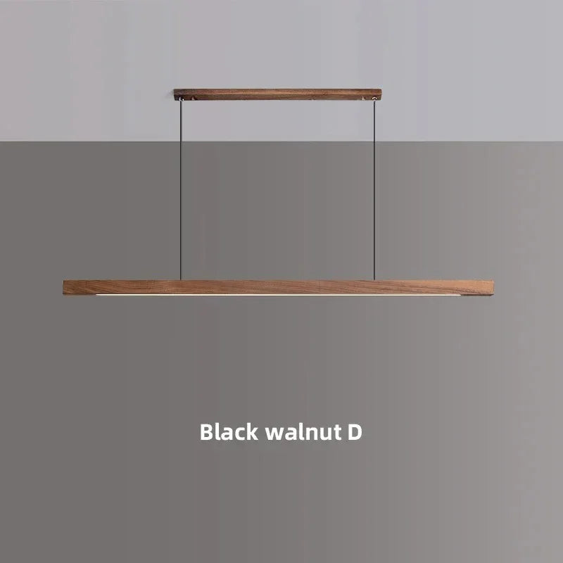 Wood Linear LED Pendant Light for Dining Tables and Islands