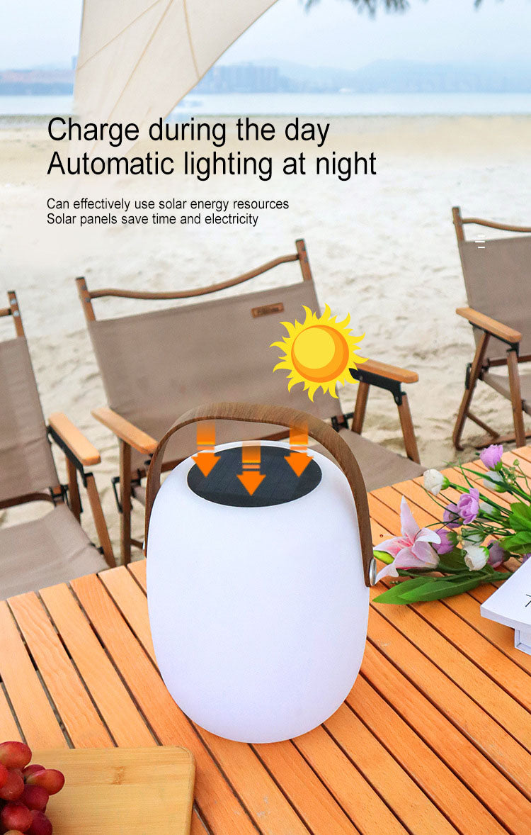 Solar Light Outdoor LED Portable Basket Lantern Waterproof IP65 Rechargeable Garden Camping