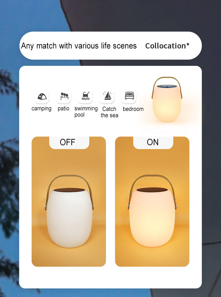 Solar Light Outdoor LED Portable Basket Lantern Waterproof IP65 Rechargeable Garden Camping