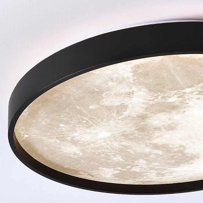 Flush Mount Ceiling Light LED Moon Round Acrylic Dimmable Minimalist Living Room Bedroom