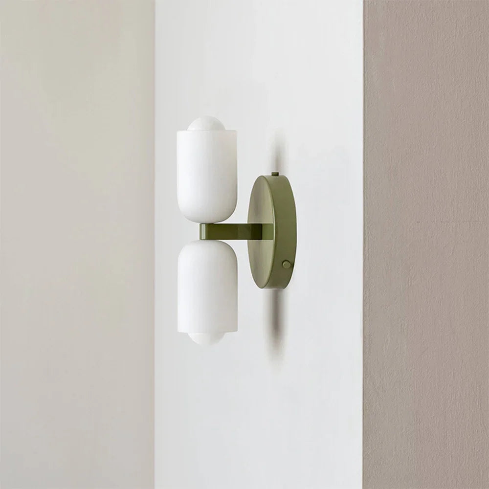Up and Down Wall Light E14 Twin Shade Sconce for Bedrooms