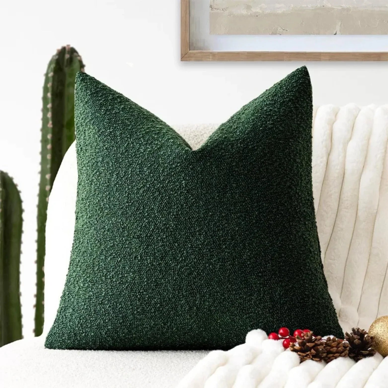 Boucle Cushion Cover 45 x 45 cm Textured Weave