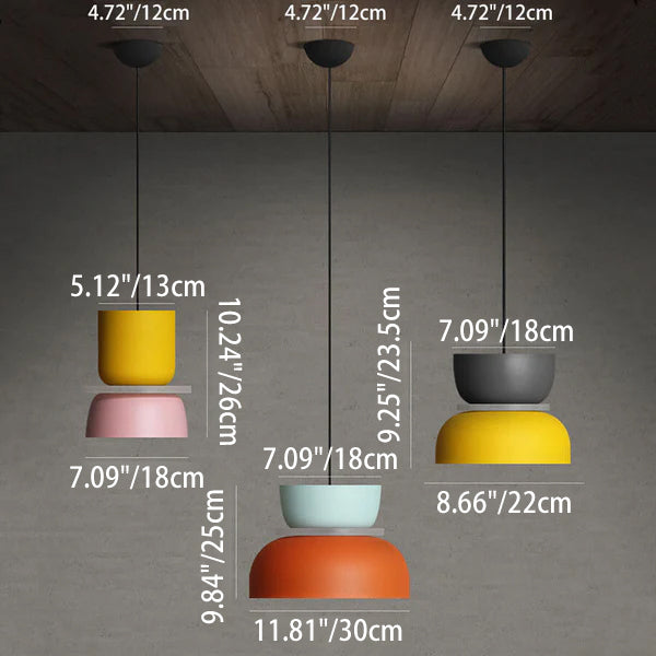 Pendant Light LED Macaron Colourful Metal Nordic Kitchen Island Dining Living Room