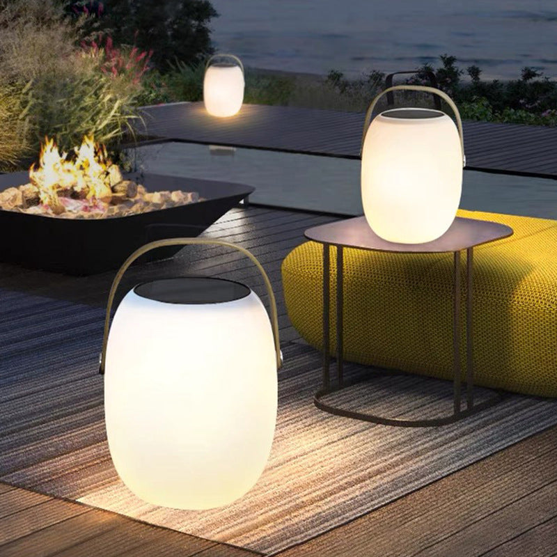 Solar Light Outdoor LED Portable Basket Lantern Waterproof IP65 Rechargeable Garden Camping
