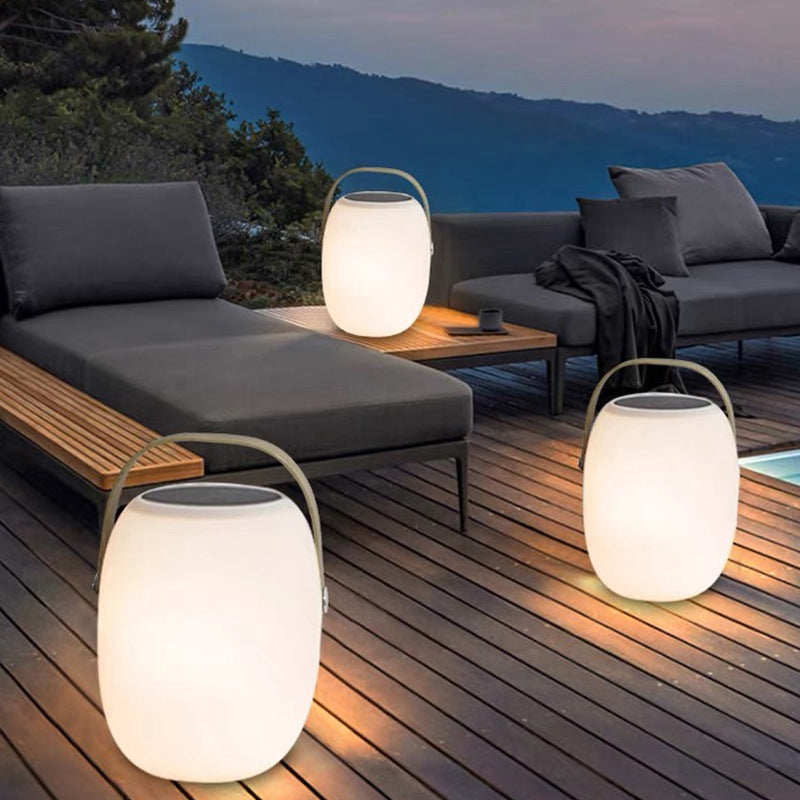 Solar Light Outdoor LED Portable Basket Lantern Waterproof IP65 Rechargeable Garden Camping