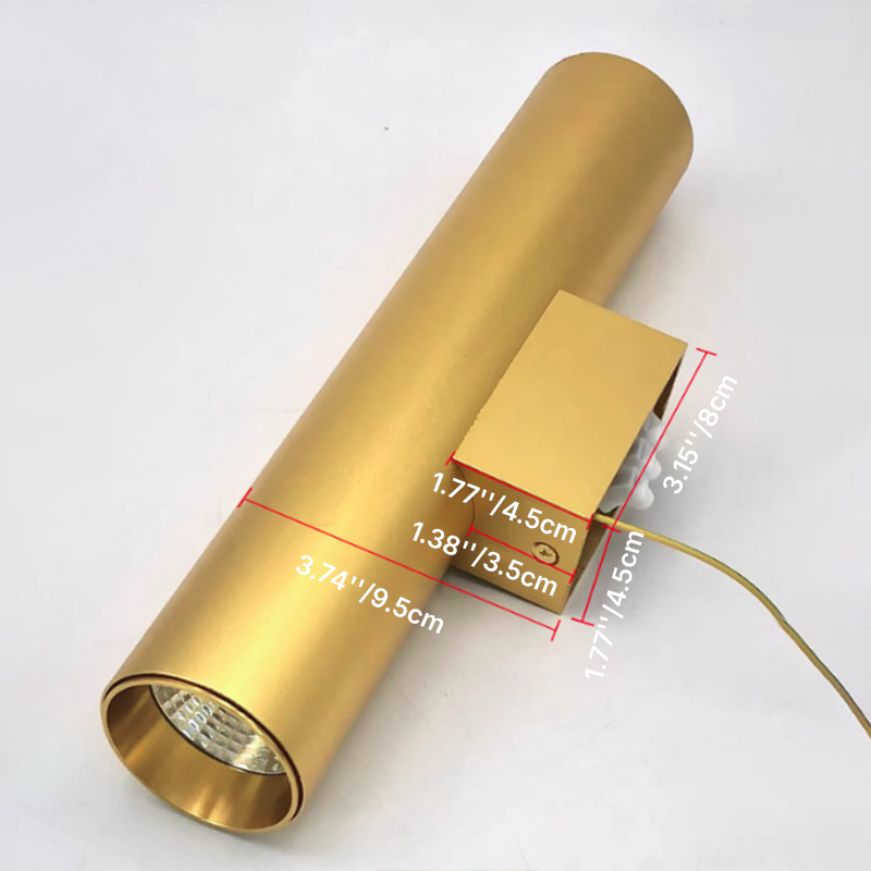 Wall Light LED Aluminium Cylinder Up Down 2 Light Minimalist Bedroom Living Room Hallway
