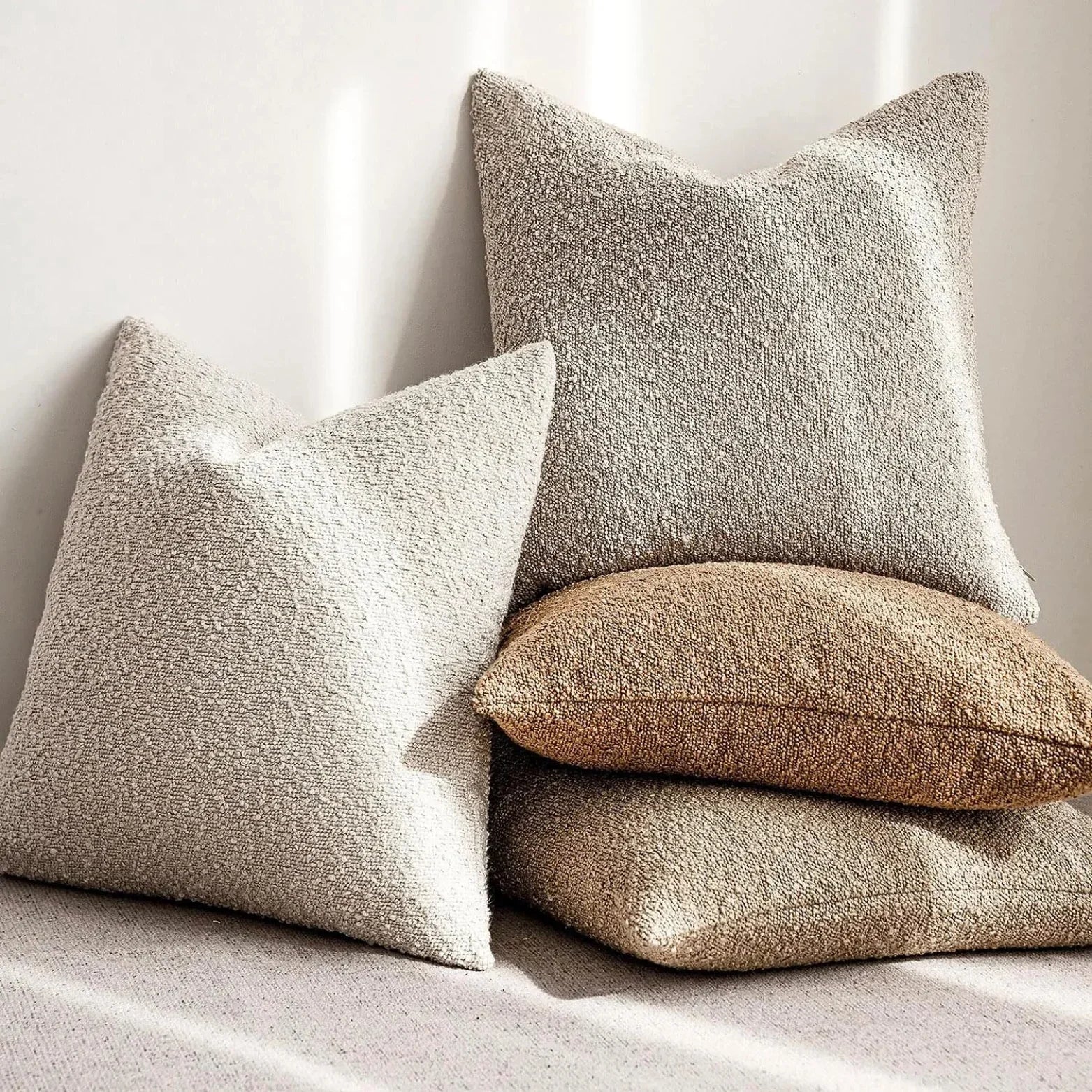 Boucle Cushion Cover 45 x 45 cm Textured Weave