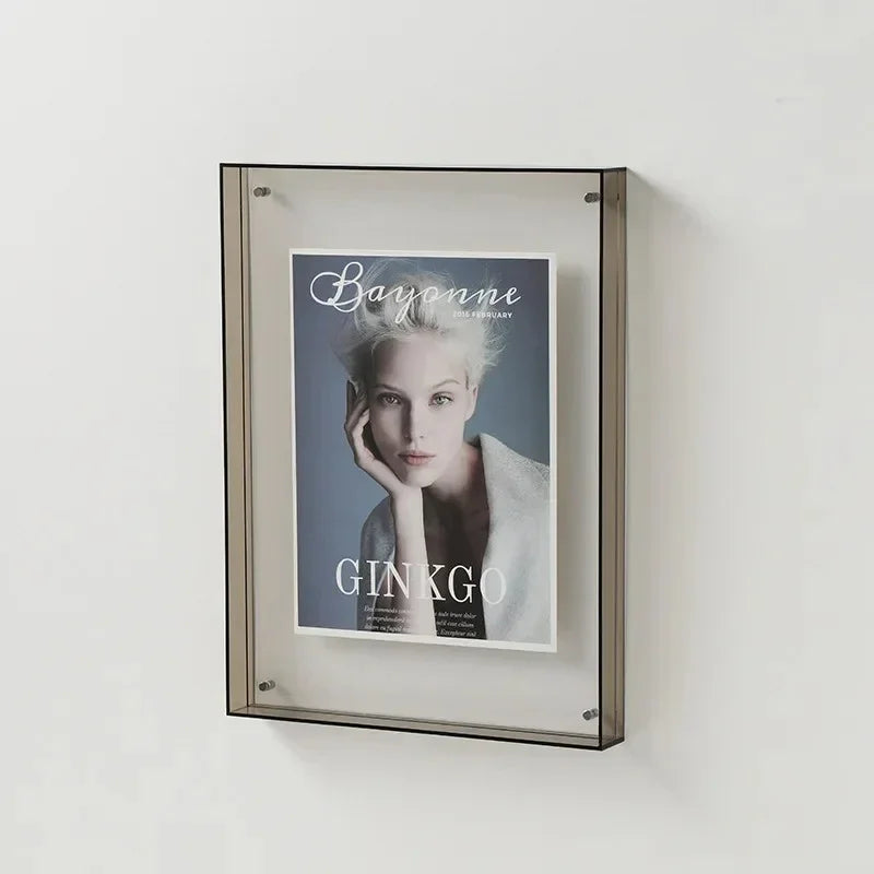 Acrylic Picture Frame with Coloured Edge for Wall and Desk