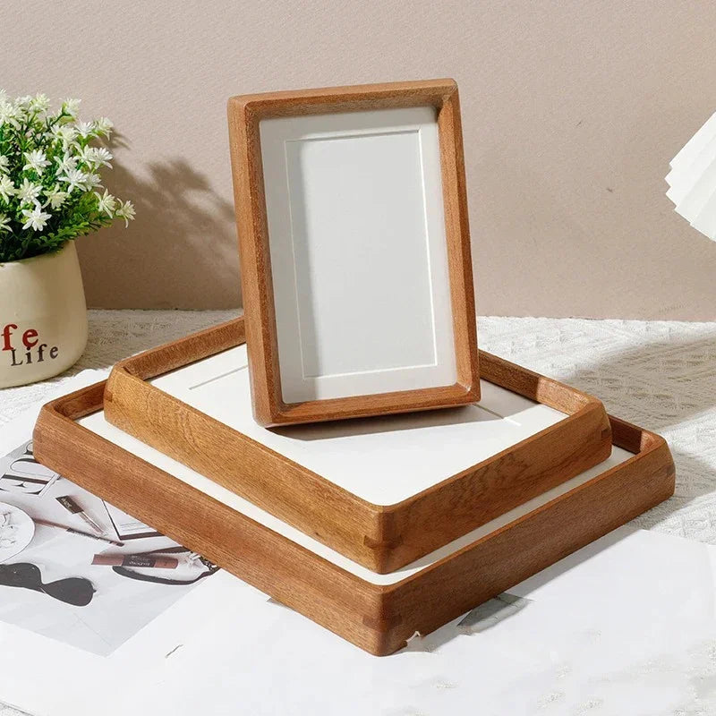 Solid Wood Photo Frame Rounded Corners with Bamboo Back
