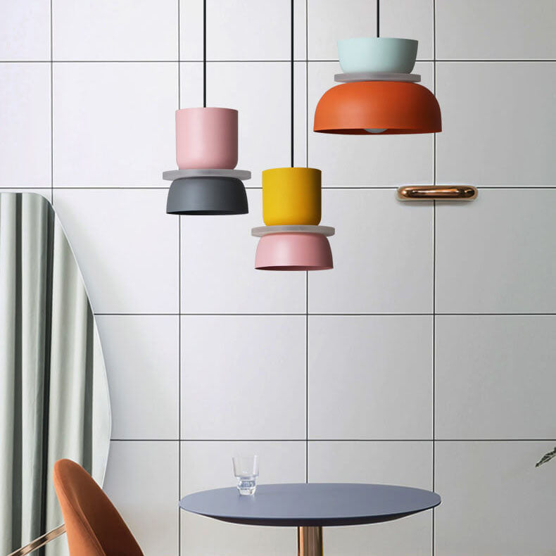Pendant Light LED Macaron Colourful Metal Nordic Kitchen Island Dining Living Room