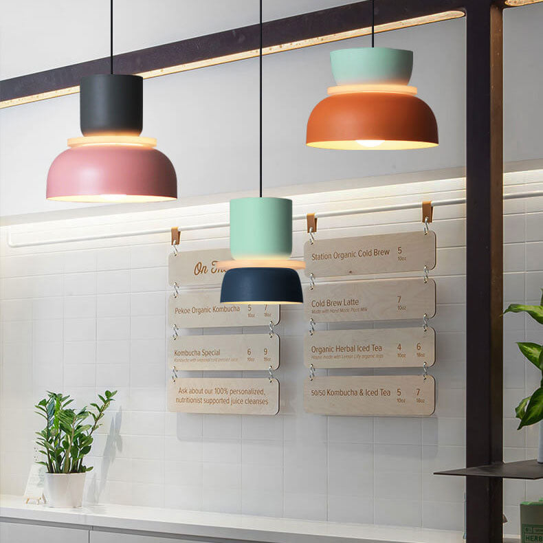 Pendant Light LED Macaron Colourful Metal Nordic Kitchen Island Dining Living Room