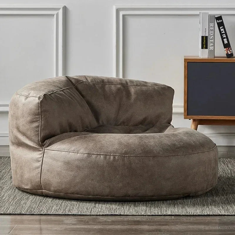 Bean Bag Sofa Cover Ergonomic Lounge Seat with Matching Stools