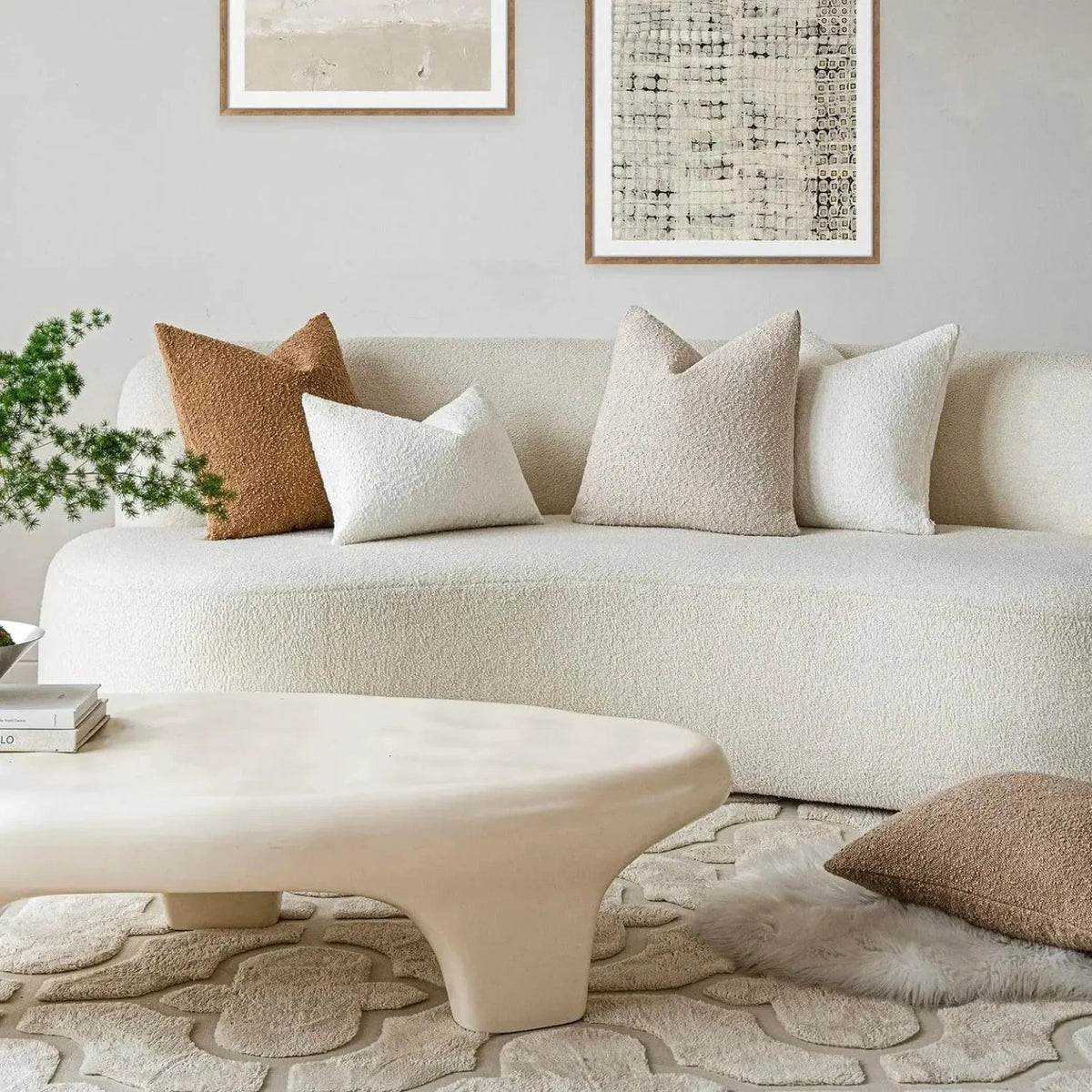 Boucle Cushion Cover 45 x 45 cm Textured Weave