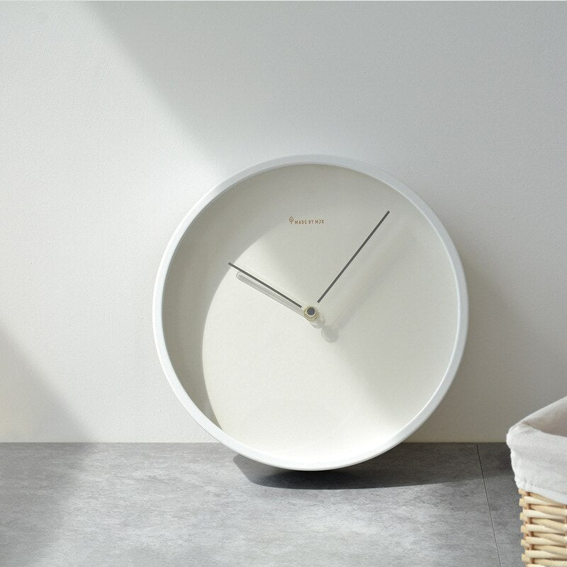 Wall Clock Silent Sweep Quartz Minimalist Scandinavian Round Living Room Bedroom Office