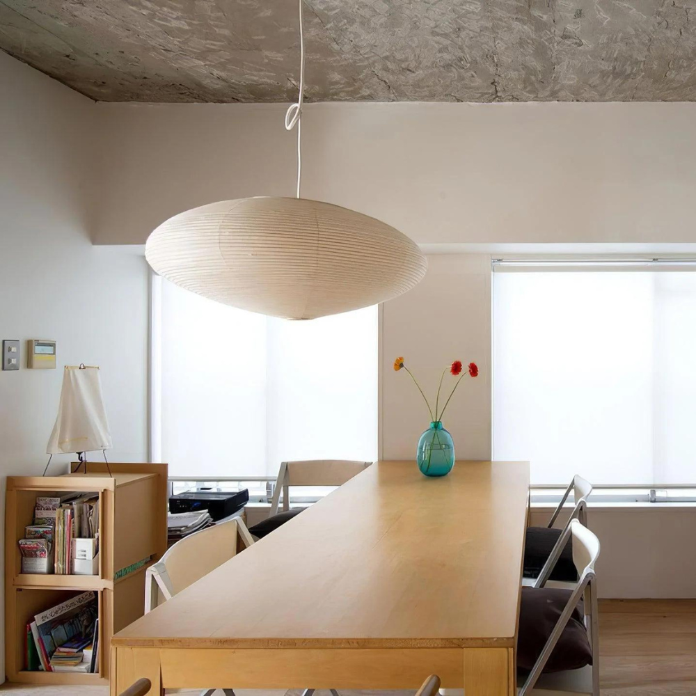 Pendant Light Mulberry Paper Shard Japandi Dining Room Bedroom Entryway