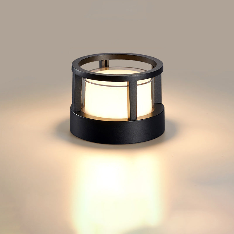 Garden Light Outdoor LED Aluminium Cylinder Bollard Waterproof Lawn Landscape Path Patio