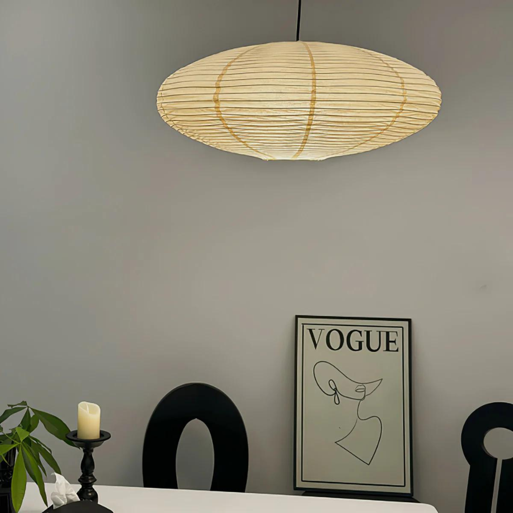 Pendant Light Mulberry Paper Shard Japandi Dining Room Bedroom Entryway