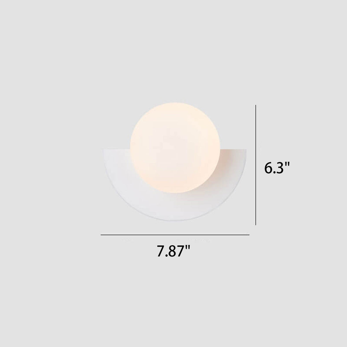 Glass Globe Wall Light Sconce G9 Modern Minimalist Living Room Bedroom Hallway