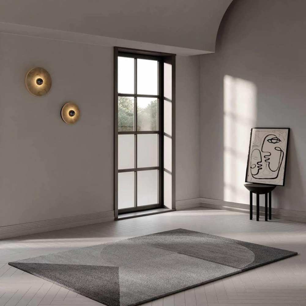 Wall Light Alabaster Stone Round Disc Minimalist Living Room Bedroom Hallway